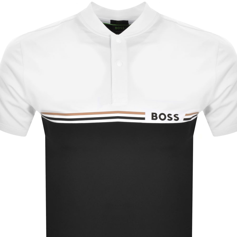BOSS Pariq Matteo Berrettini 6 Polo T Shirt Black Mainline Menswear